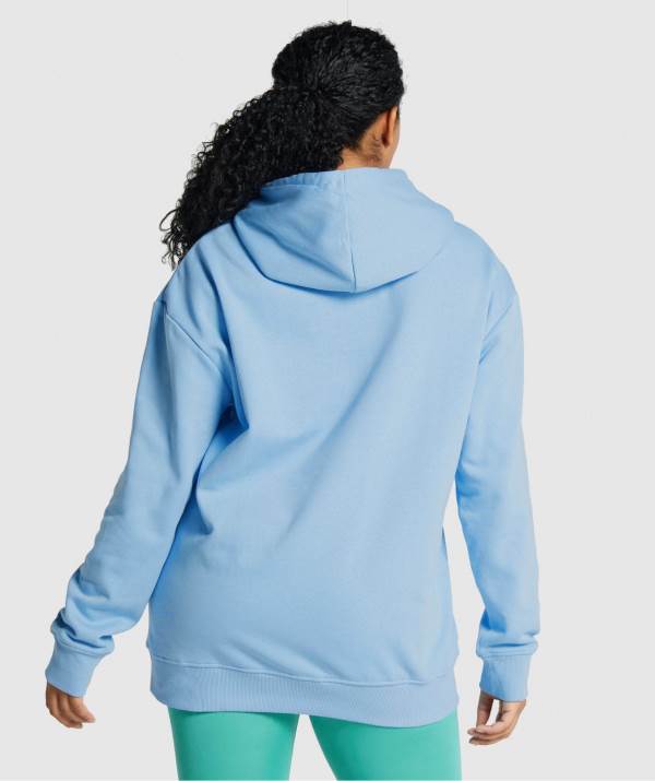 Damske Mikiny S Kapucňou Gymshark Training Oversized Svetlo Modre | GU8792631